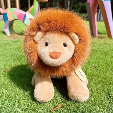 Realistic Sitting Lion Plush Toy - Cute Children's Comforting Sleep Companion Pillow