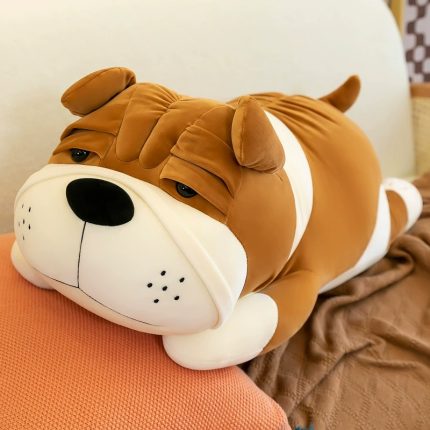 Cute Shar-Pei Plush Toy - Lying Position Dog Stuffed Animal Sleeping Pillow